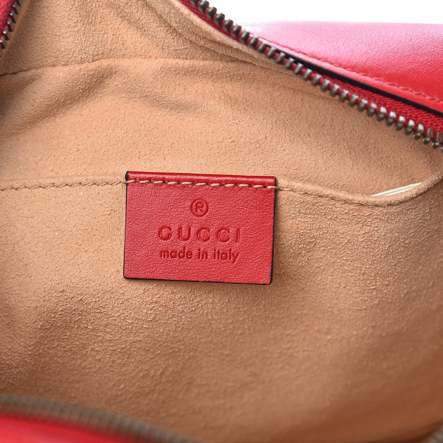 Gucci Calfskin Matelasse Small GG Marmont Chain Shoulder Bag Hibiscus Red 5 of 10