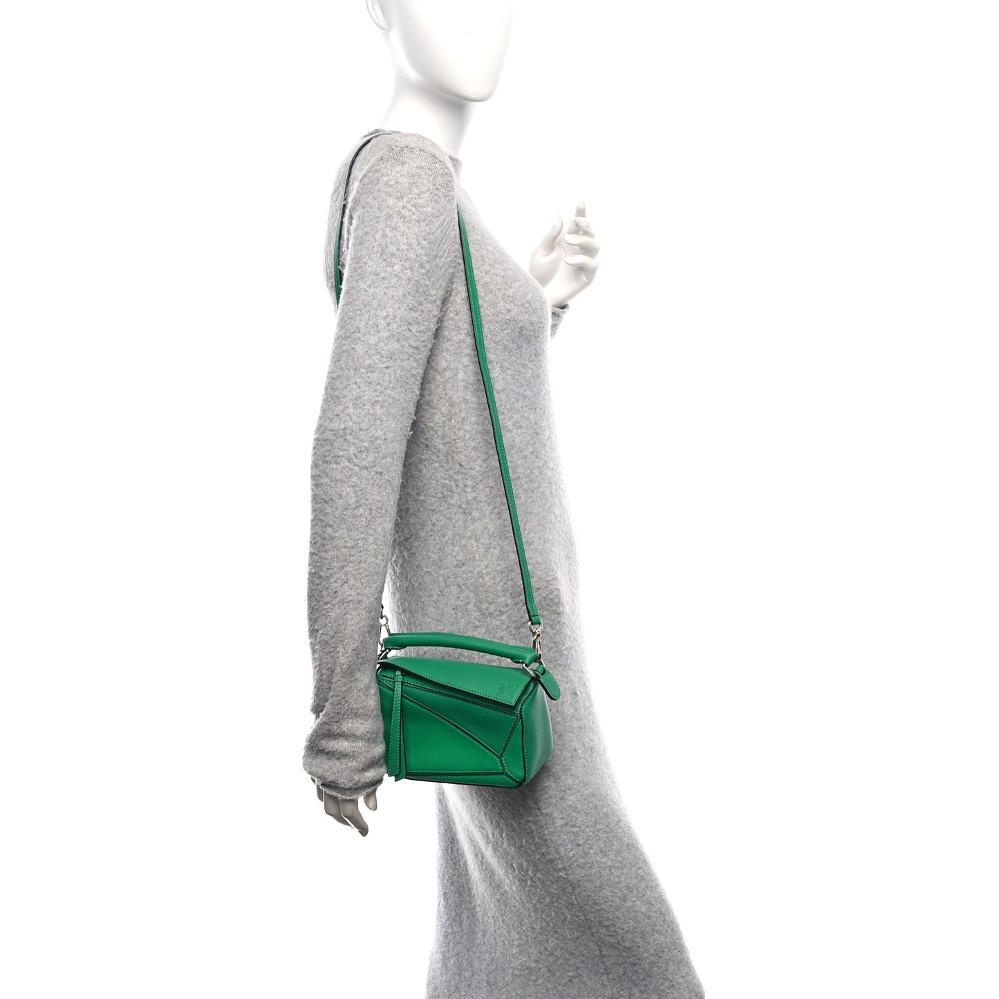 Calfskin Mini Puzzle Bag Jungle Green