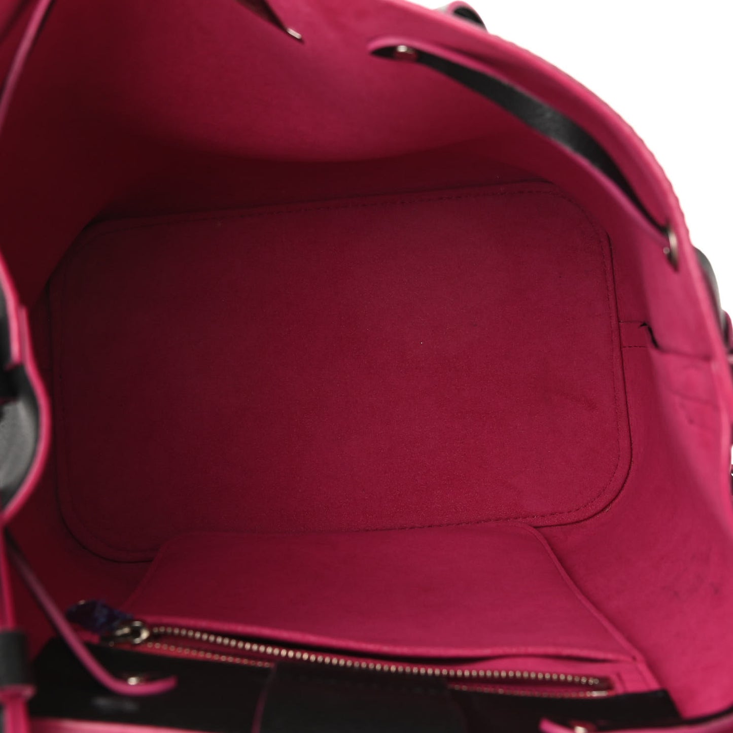 Calfskin Lockme Bucket Black