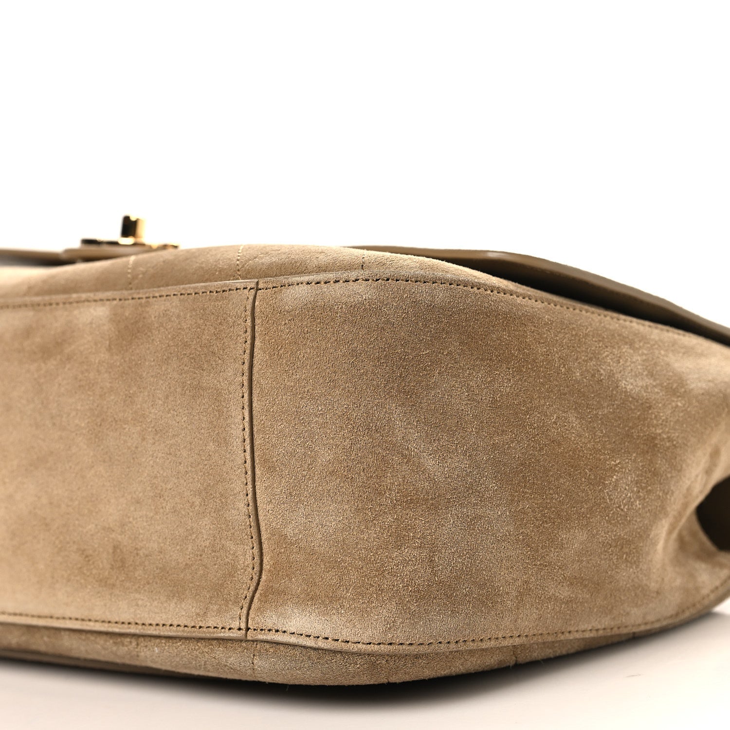 Chanel Suede Calfskin Small Souplissimo Maxi Flap Dark Beige 20 of 21
