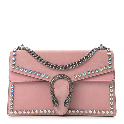 Gucci Suede Crystal Small Dionysus Shoulder Bag Peonia 1 of 13