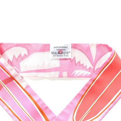 Hermes Silk Sea Surf and Fun Twilly Rose Rouge Corail 2 of 3