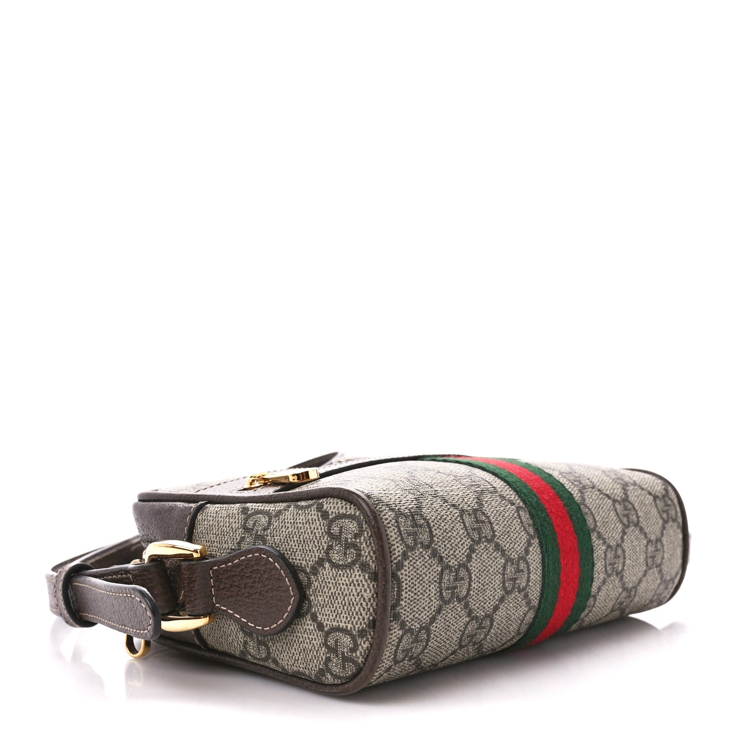 GG Supreme Monogram Web Mini Ophidia Shoulder Bag Brown