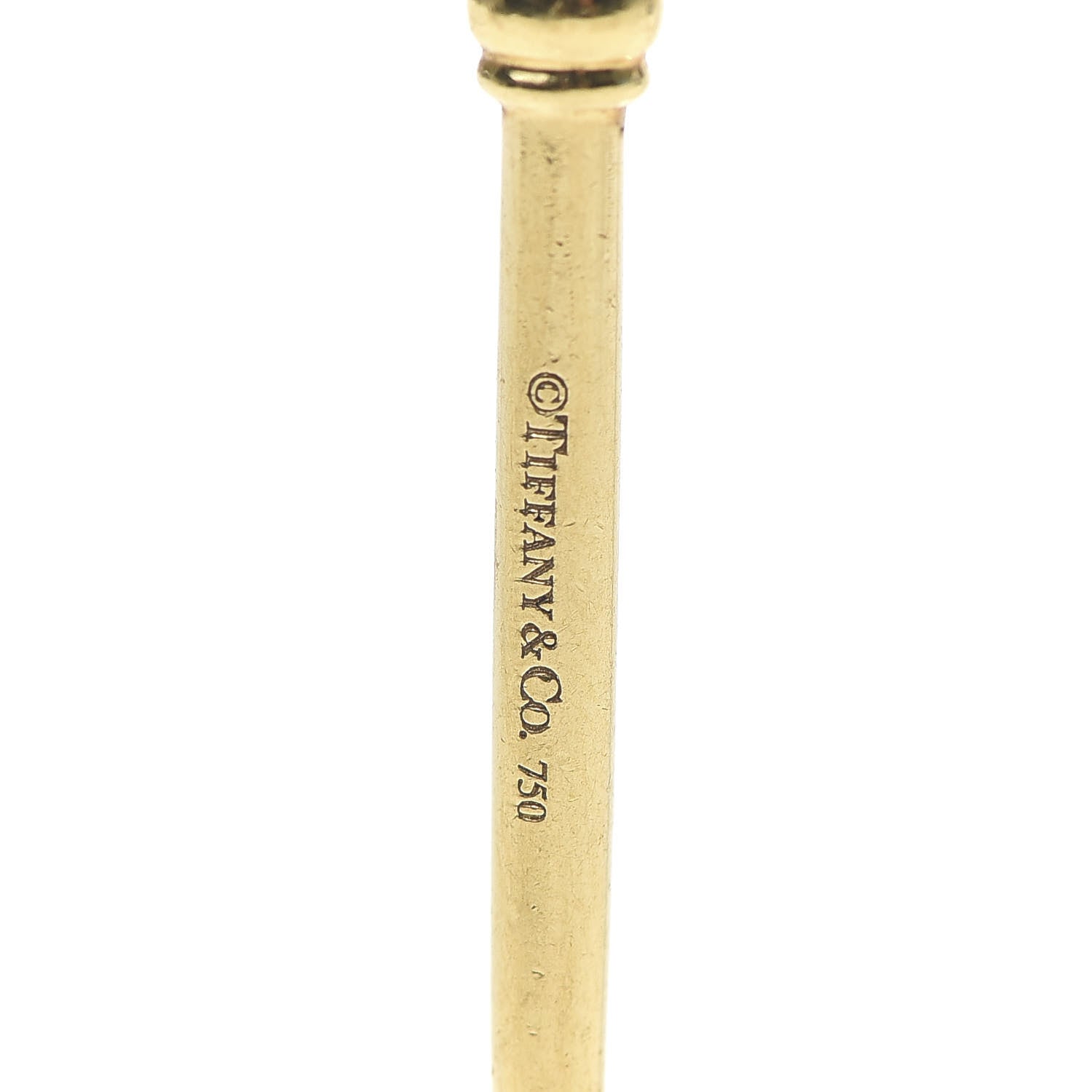 Tiffany 18K Yellow Gold Trefoil Key Pendant 3 of 3