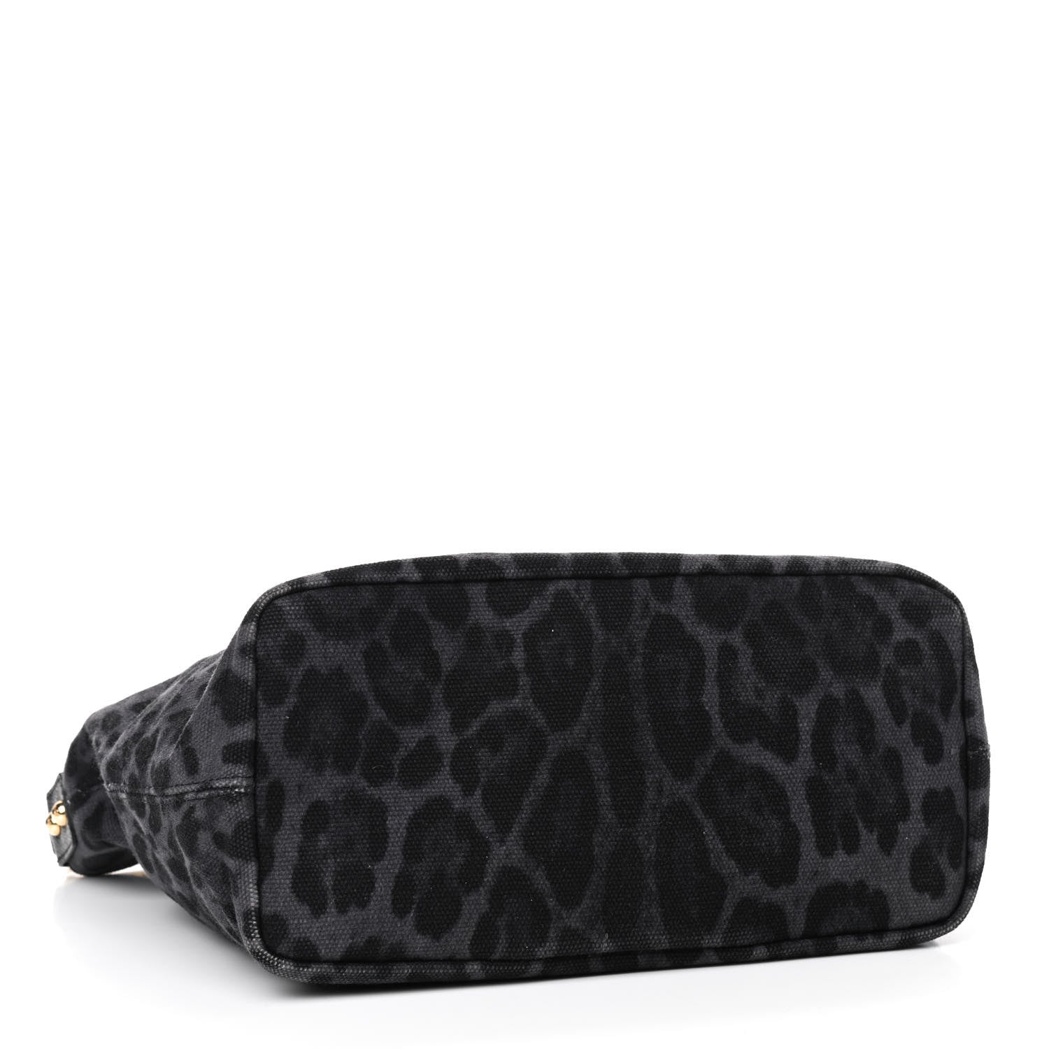 Dolce & Gabbana Canvas Dauphine Leopard Print Studded Beatrice Love Tote Black 3 of 7