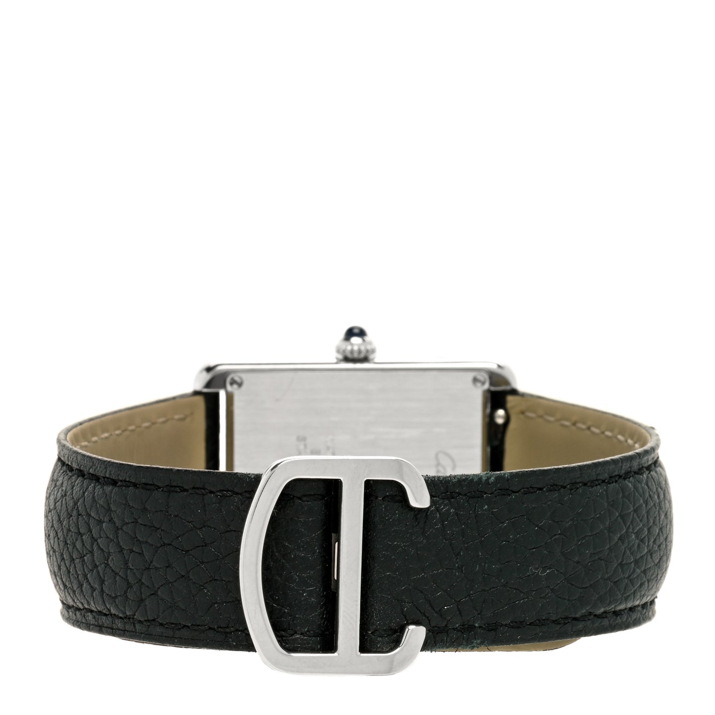 Stainless Steel Calfskin 27mm Tank Solo Quartz Watch
