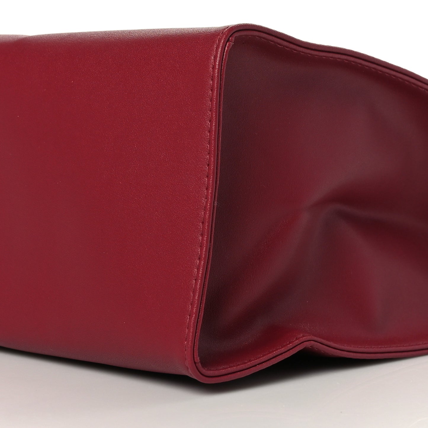 Vegan Leather Medium Shopping Bag Oxblood