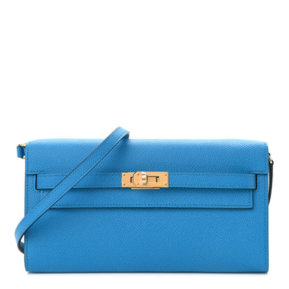 Hermes Epsom Verso Kelly Wallet To Go Bleu Frida Rouge H 1 of 8