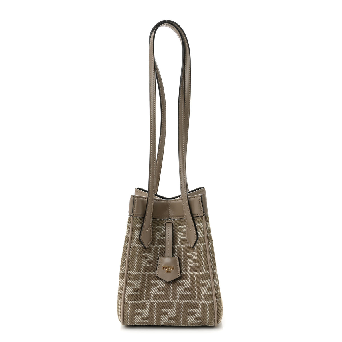 Fendi Fabric Jacquard Vitello Grace FF 1974 Mini Fendi Origami Dove White Dove 1 of 11