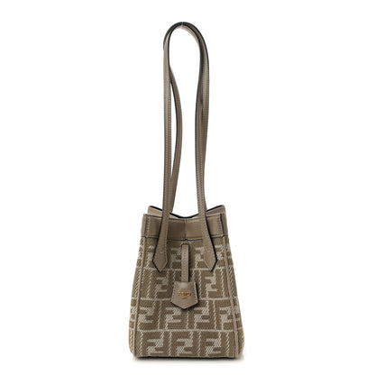 Fendi Fabric Jacquard Vitello Grace FF 1974 Mini Fendi Origami Dove White Dove 1 of 11