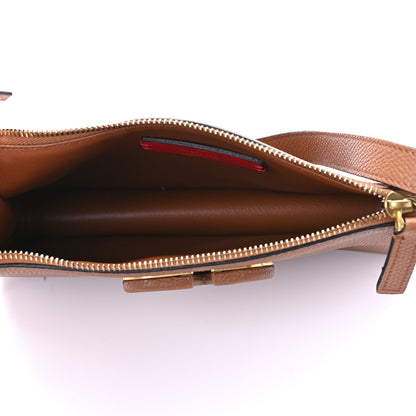 Valentino Garavani Grainy Calfskin VSling Pouch Saddle Brown 4 of 7