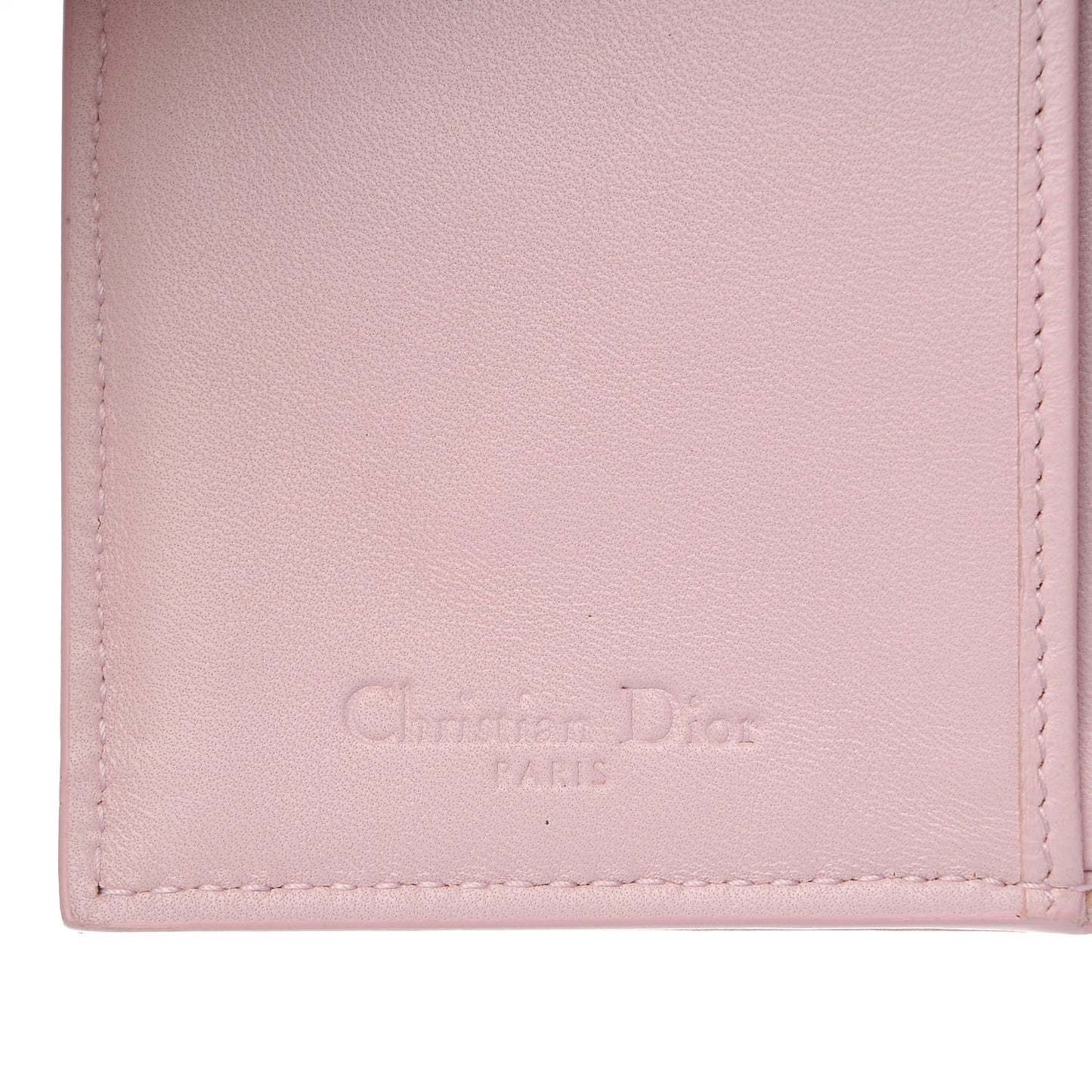 Lambskin Cannage Lucky Badge Eden Wallet Pink