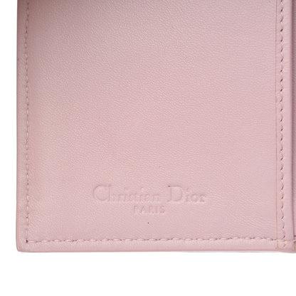 Christian Dior Lambskin Cannage Lucky Badge Eden Wallet Pink 7 of 8