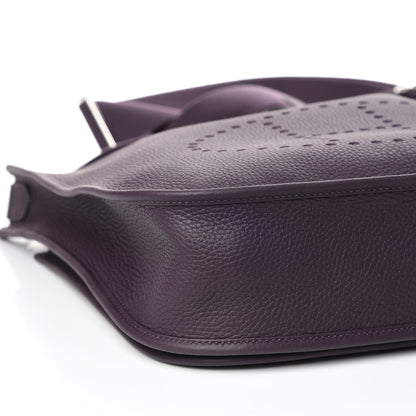Hermes Taurillon Clemence Evelyne III GM Raisin 8 of 10