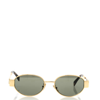 Celine Metal Triomphe 01 Sunglasses CL40235U Gold Green 2 of 8