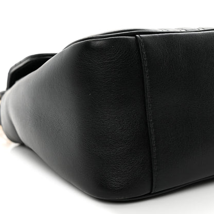 Gucci Calfskin Matelasse Small GG Marmont Top Handle Shoulder Bag Black 9 of 12