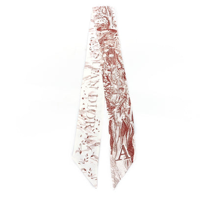 Christian Dior Silk ABCDior A Mitzah Scarf Red 2 of 3