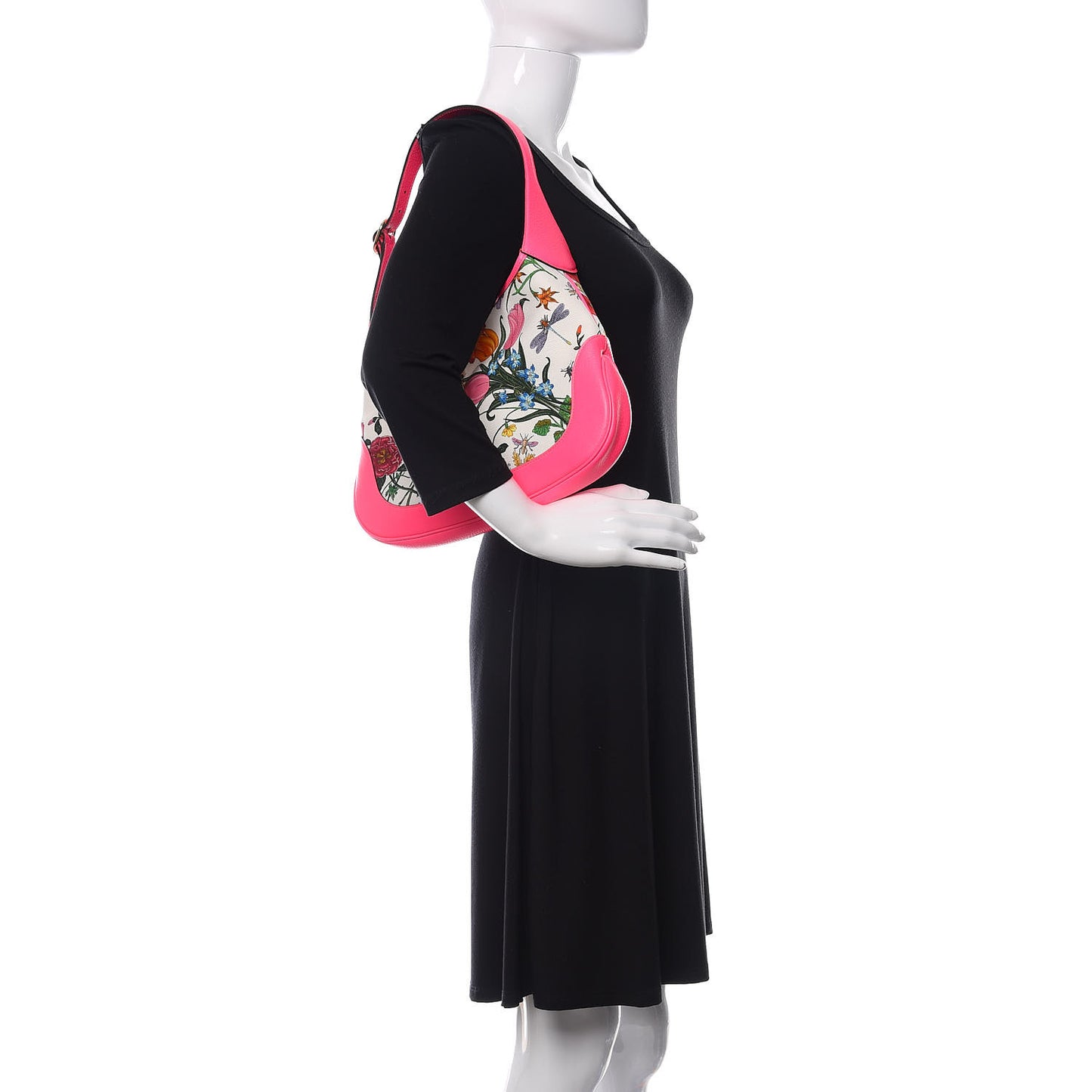 Canvas Flora Medium Jackie Hobo Fuchsia