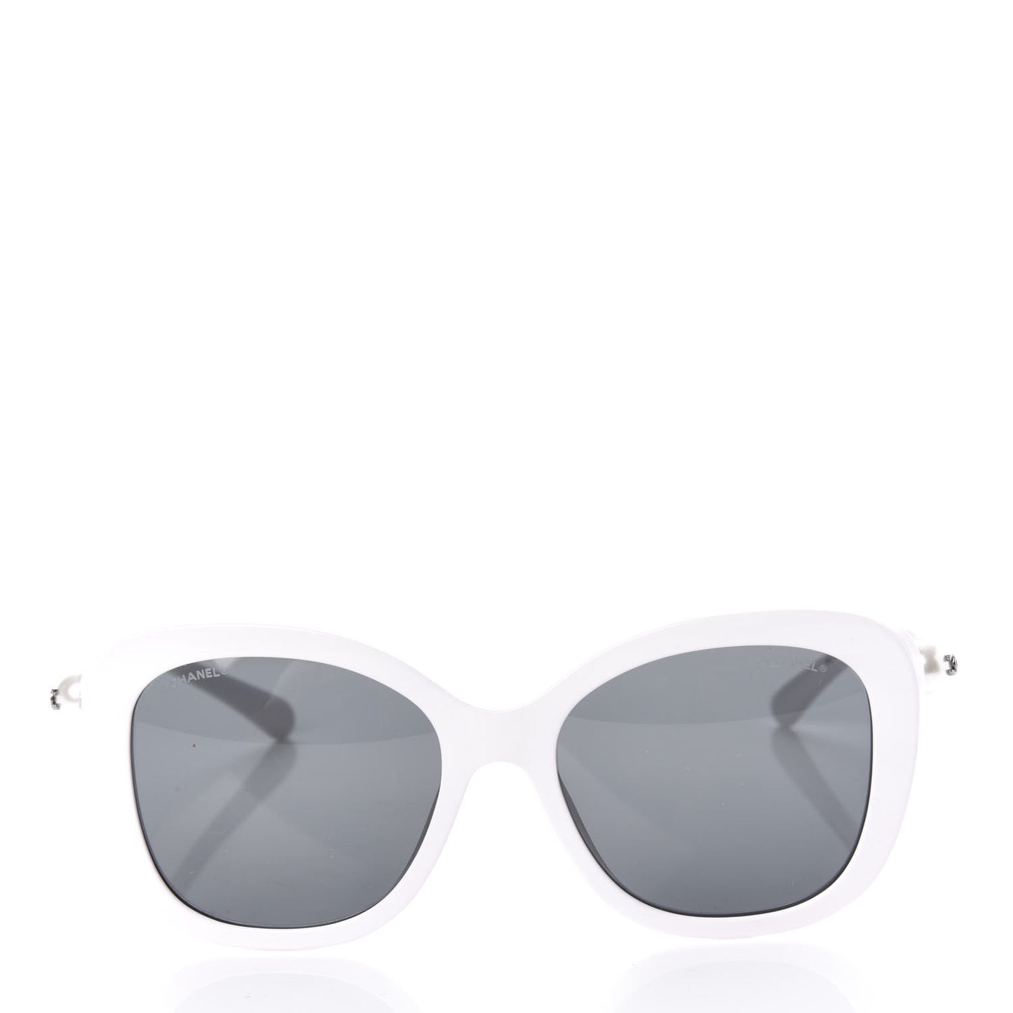 Acetate Butterfly Winter Pearl Sunglasses 5339-H White