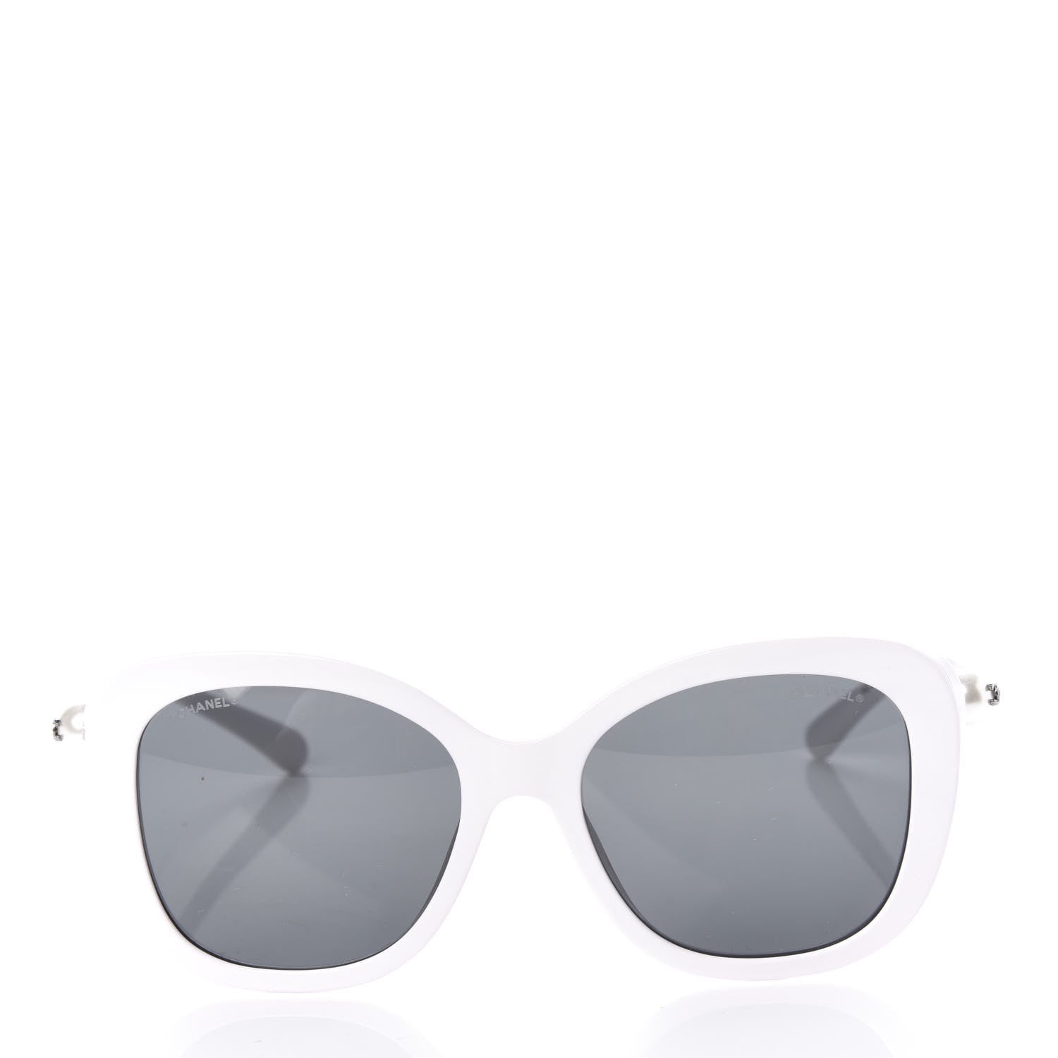 Chanel Acetate Butterfly Winter Pearl Sunglasses 5339-H White 2 of 7