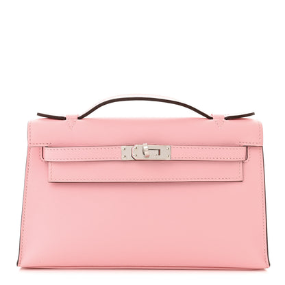 Hermes Swift Kelly Pochette Clutch Rose Sakura 1 of 10