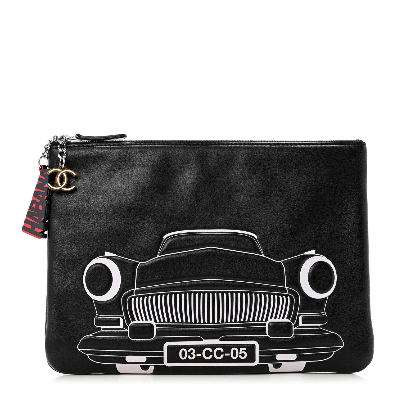 Chanel Lambskin Medium Cuba Car Cosmetic Case Black 1 of 7