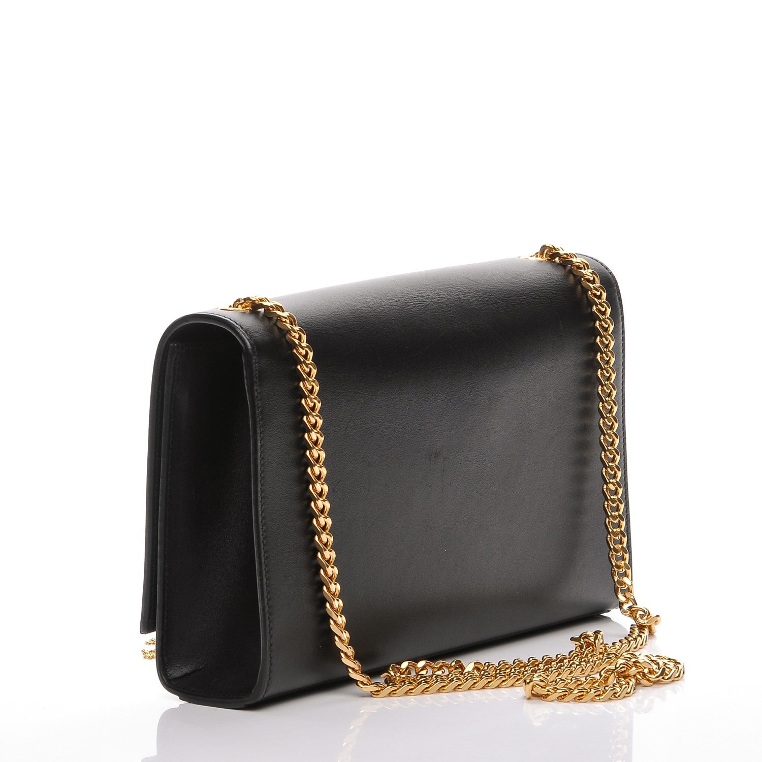 Saint Laurent Smooth Calfskin Medium Classic Monogram Kate Tassel Satchel Black 3 of 8