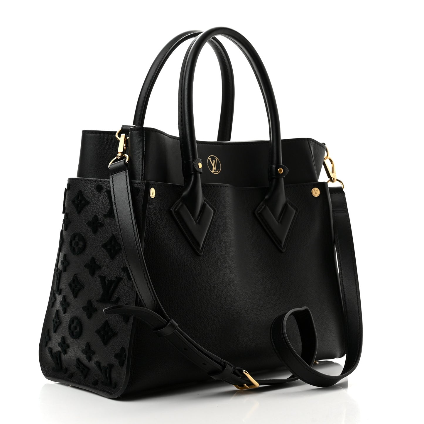 Calfskin Monogram Tufting On My Side Black