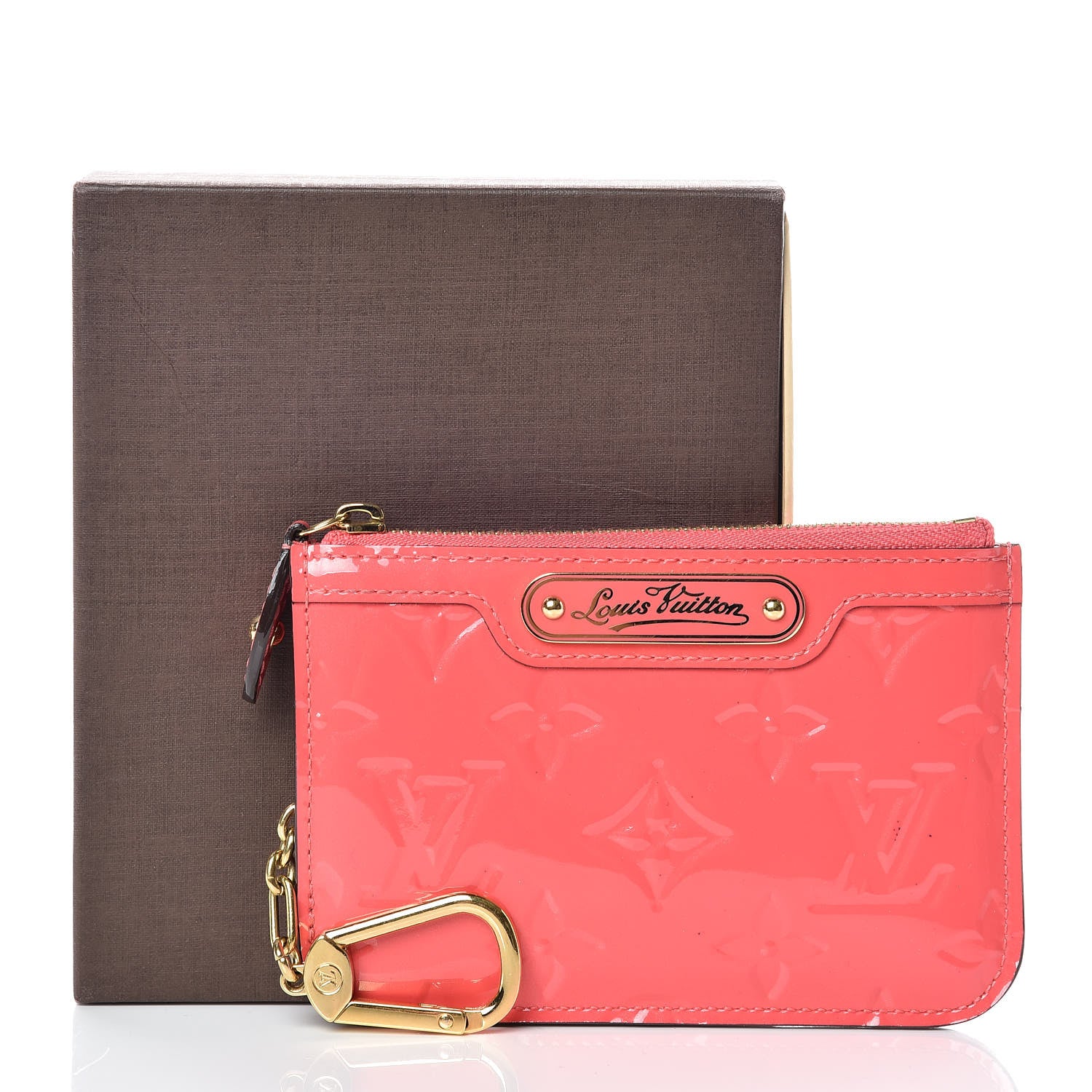 Louis Vuitton Vernis Key Pouch Rose Litchi 10 of 10