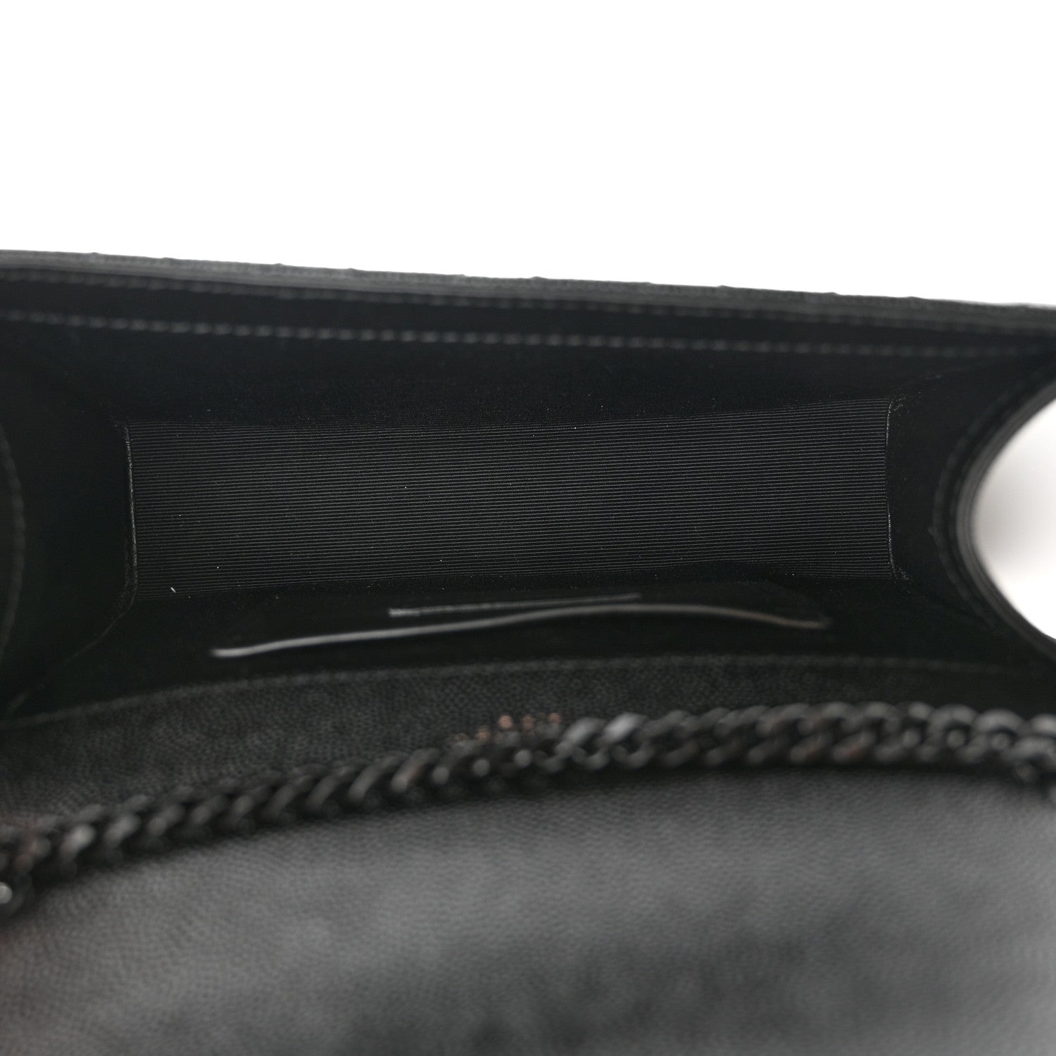Saint Laurent Grain De Poudre Textured Mixed Matelasse Triquilt Small Monogram Monochrome Satchel Black 5 of 9