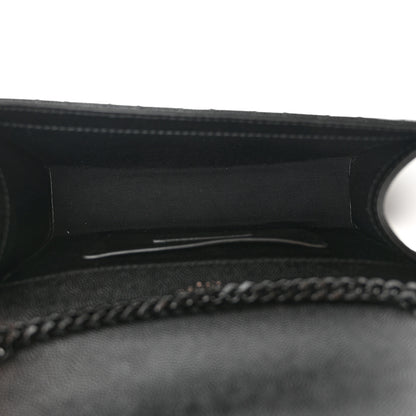 Saint Laurent Grain De Poudre Textured Mixed Matelasse Triquilt Small Monogram Monochrome Satchel Black 5 of 9