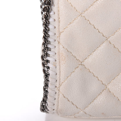 Stella McCartney Shaggy Deer Quilted Mini Falabella Fold Over Tote Chalk 12 of 17