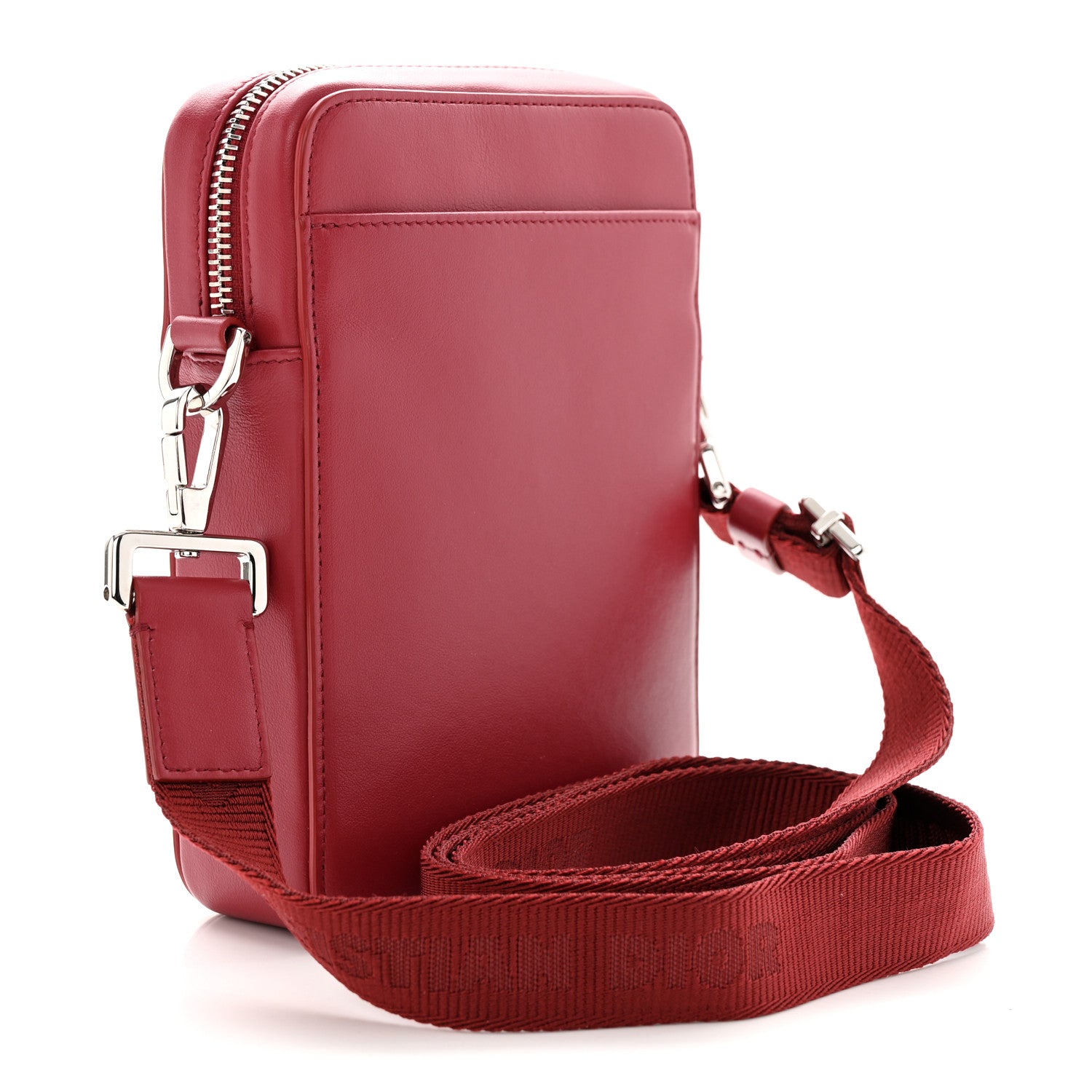 Christian Dior Calfskin Oblique Galaxy Perforated World Tour Messenger Pouch Red White 3 of 10