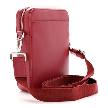 Christian Dior Calfskin Oblique Galaxy Perforated World Tour Messenger Pouch Red White 3 of 10