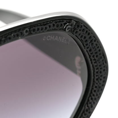 Chanel Acetate Sequin Round Sunglasses 5451-A Black 7 of 10