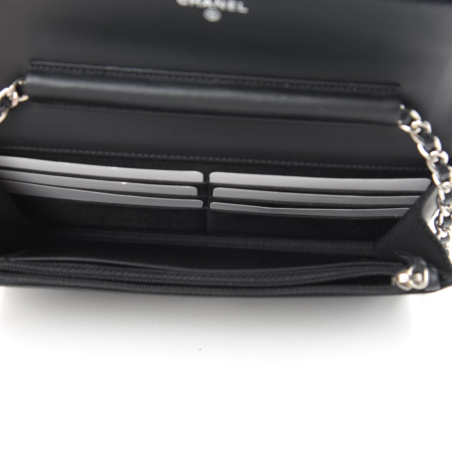 Chanel Caviar Timeless CC Wallet On Chain WOC Black 5 of 13