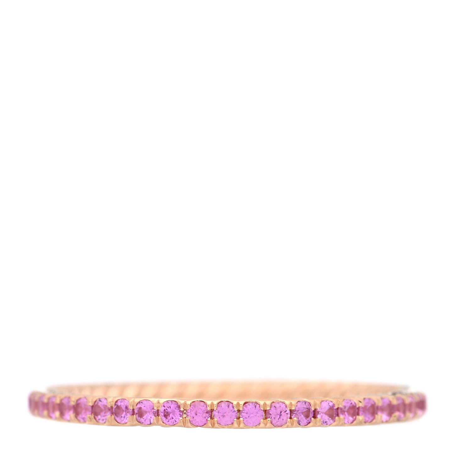 18K Rose Gold Pink Sapphire 1.85mm Eden Eternity Band Ring 66 11.5