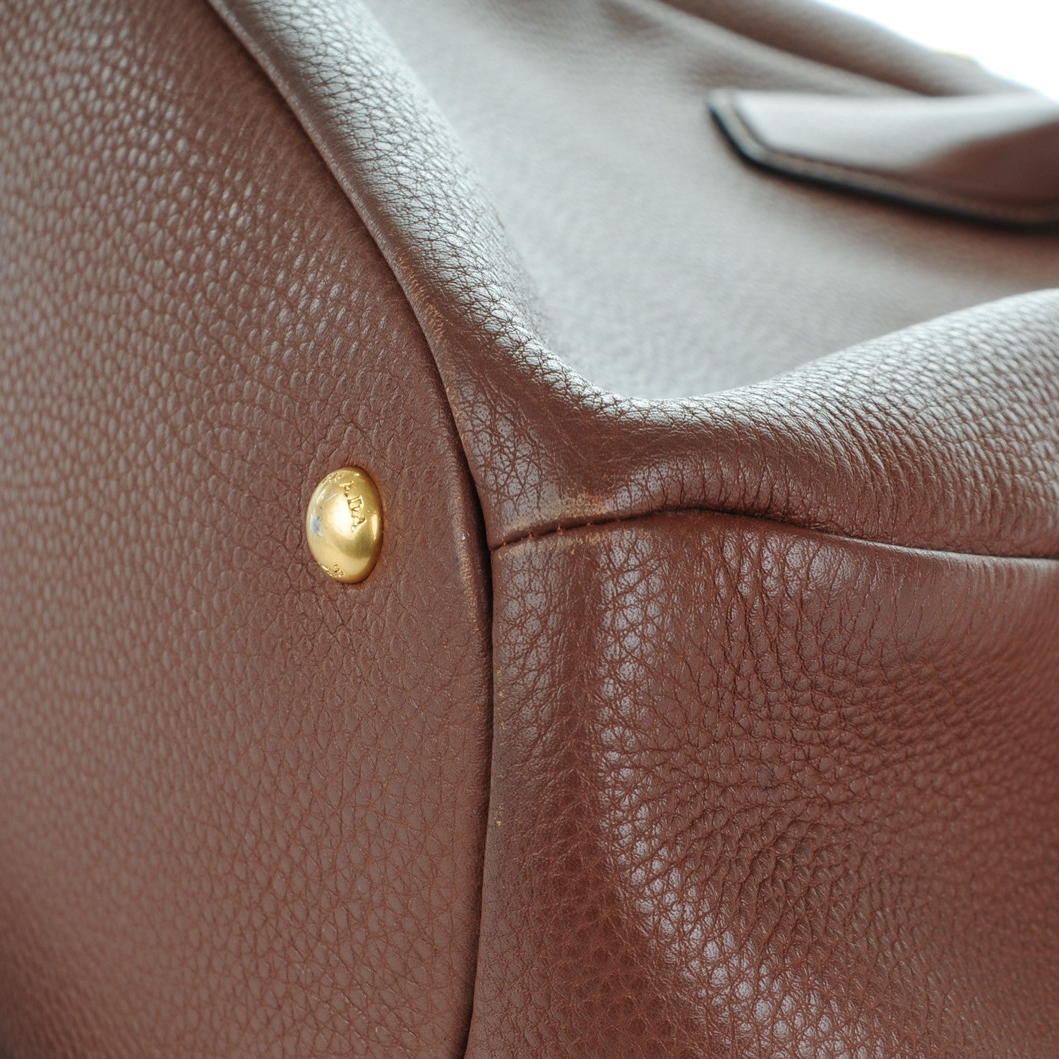 Prada Vitello Daino Tote Palissandro 11 of 11