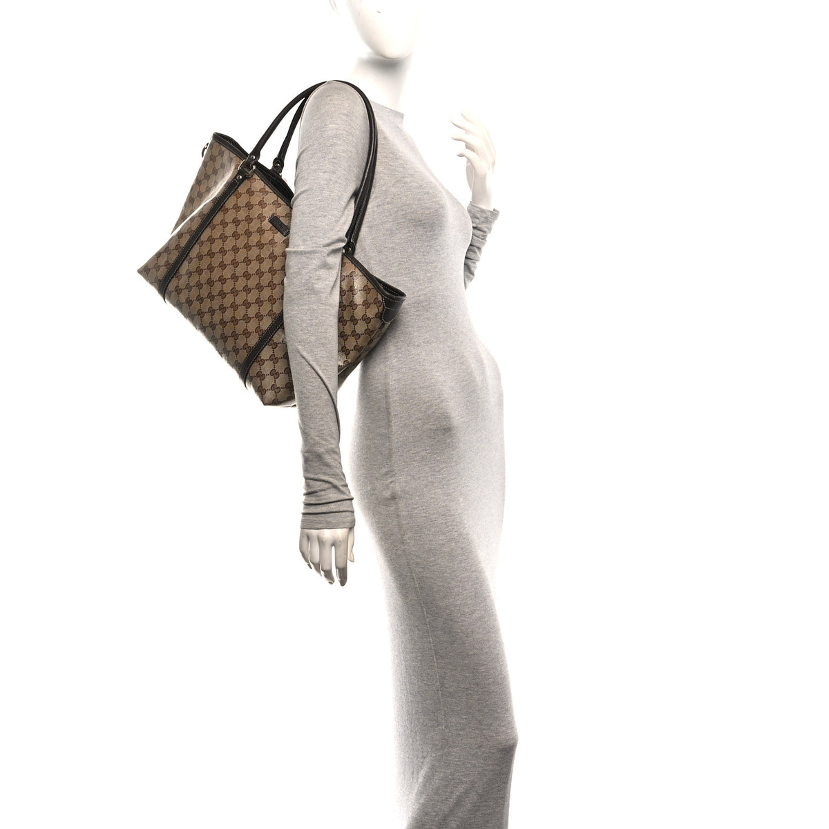 Crystal Monogram Medium Joy Tote Beige Ebony Testa di Moro