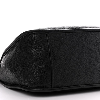 Prada Vitello Daino Zippered Messenger Hobo Black 9 of 17