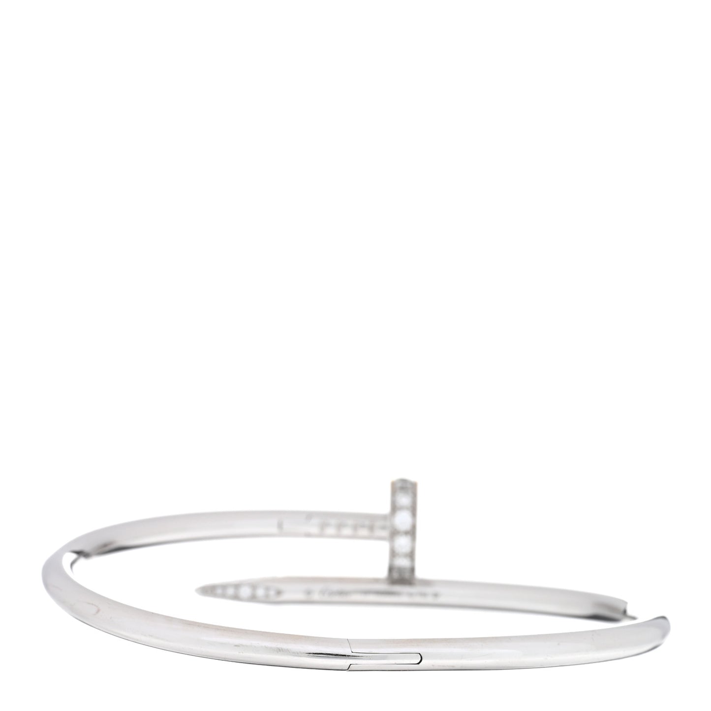 18K White Gold Diamond Juste Un Clou Bracelet 17