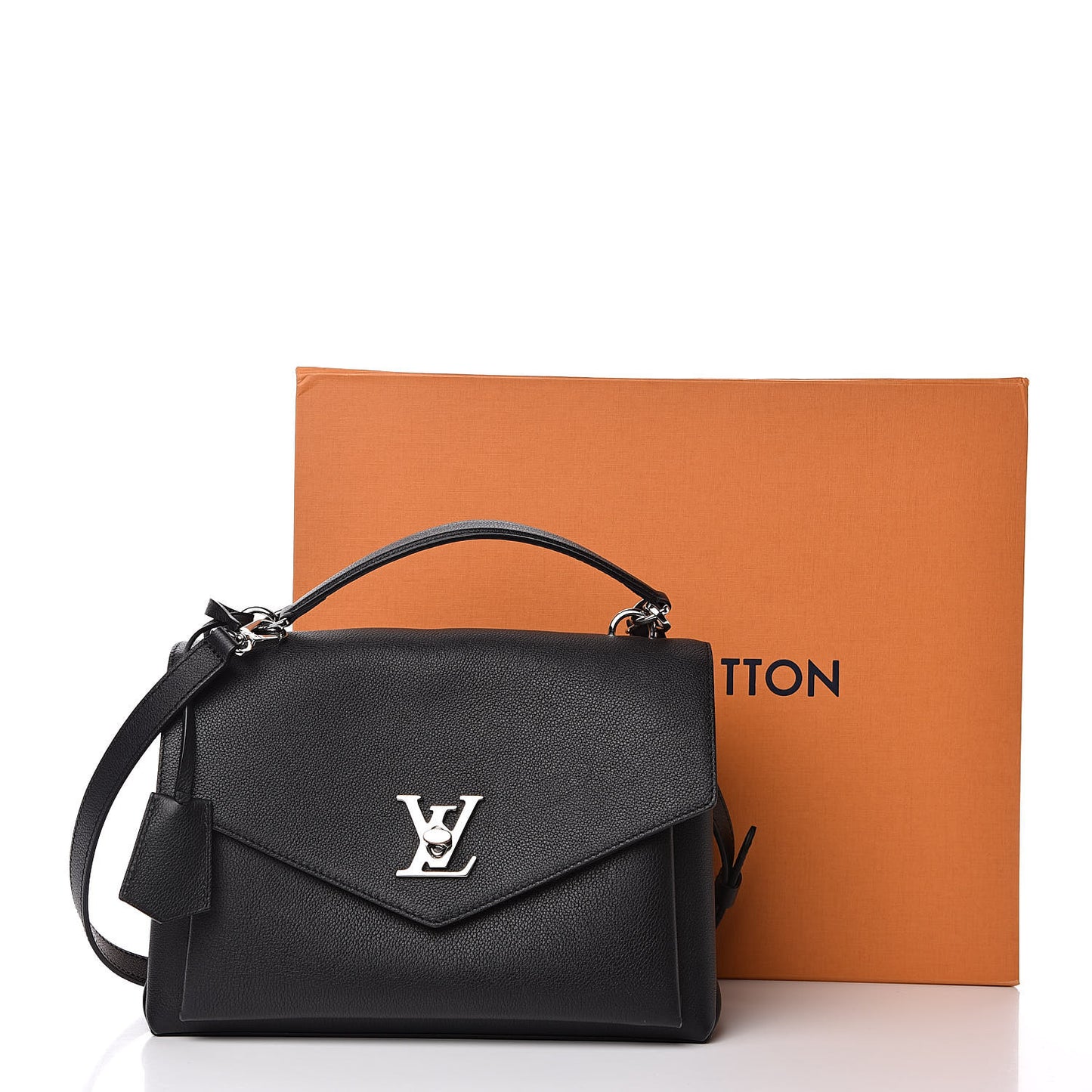 Soft Calfskin My Lockme Top Handle Black