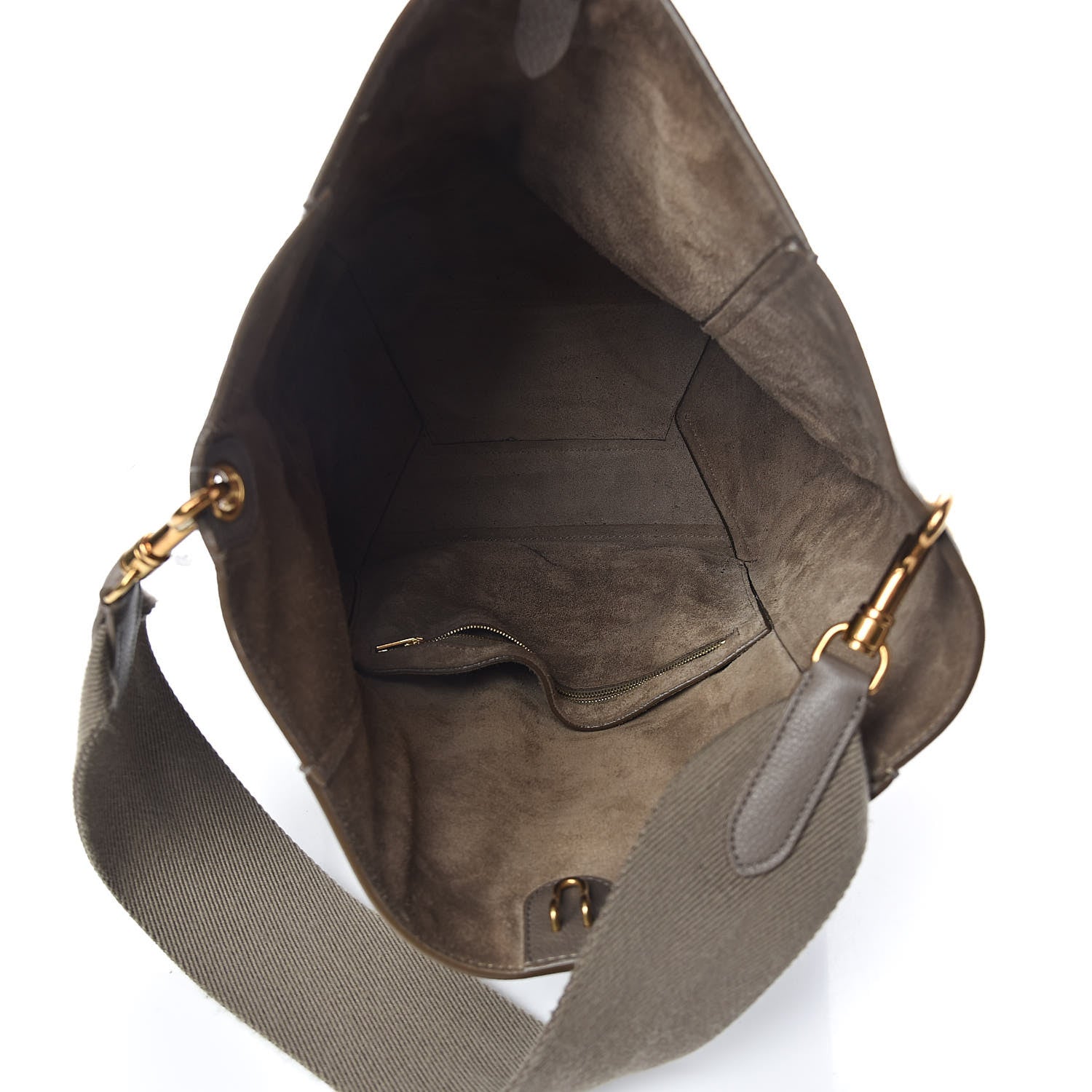 Celine Soft Grained Calfskin Sangle Bucket Bag Taupe 7 of 11