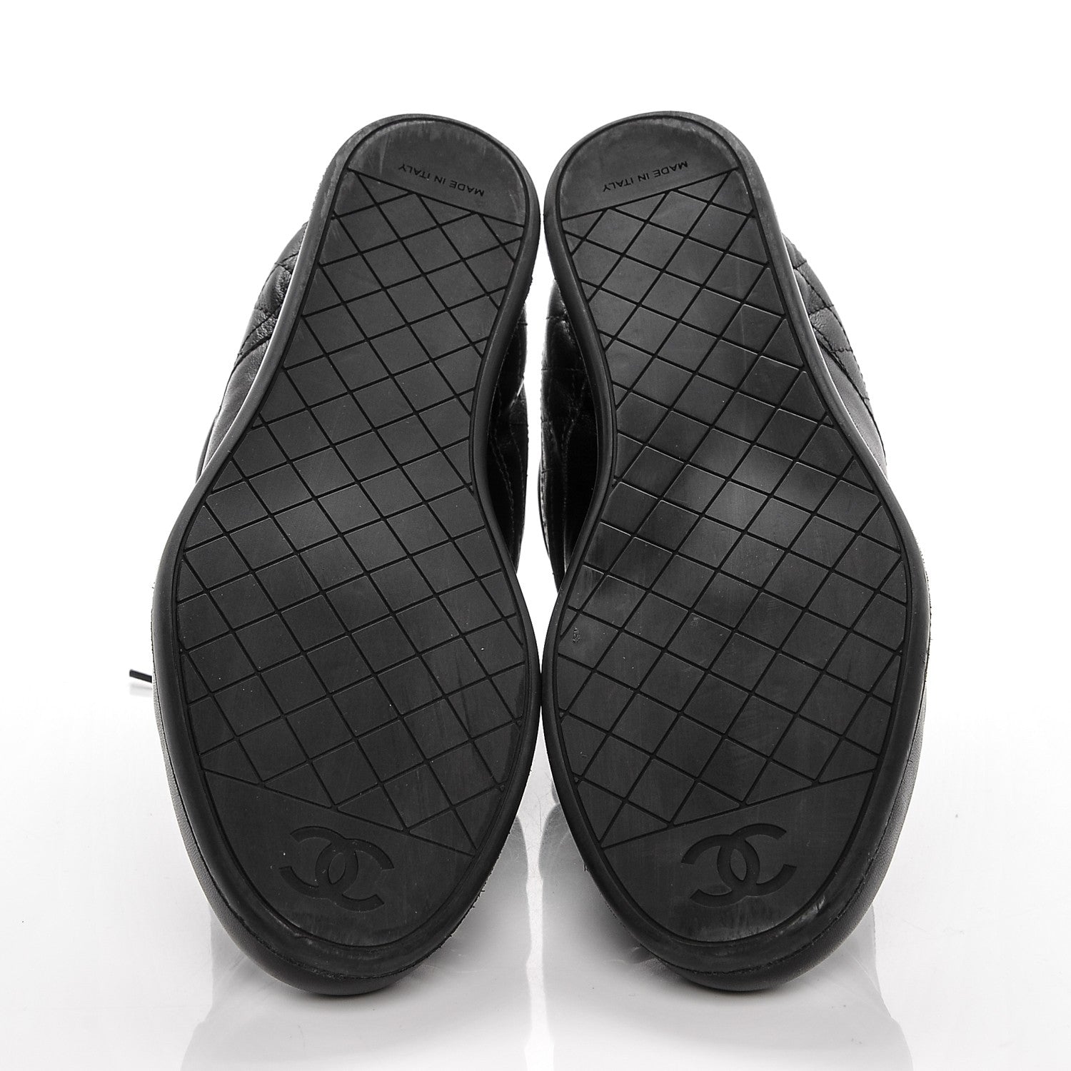 Chanel Lambskin Quilted High Top Sneakers 42 Black 5 of 7