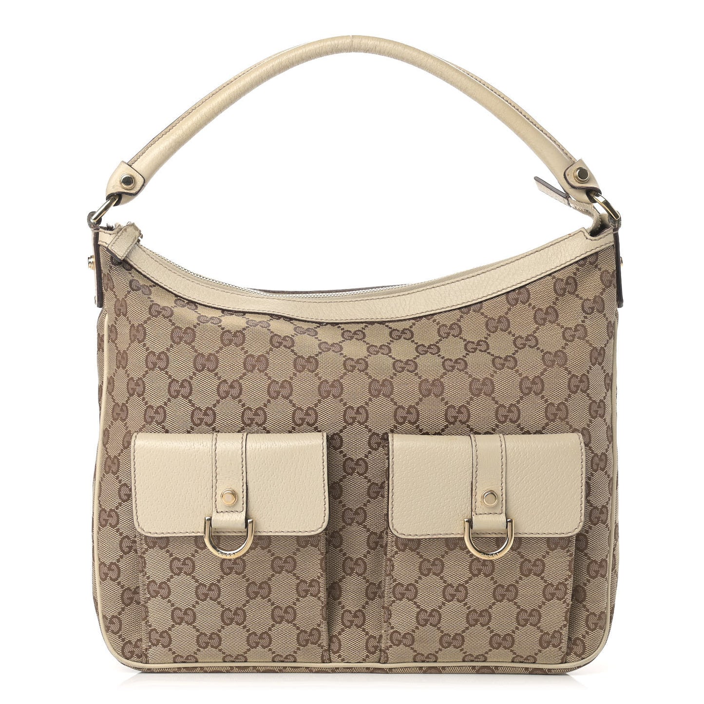 Monogram Pocket Hobo Off White