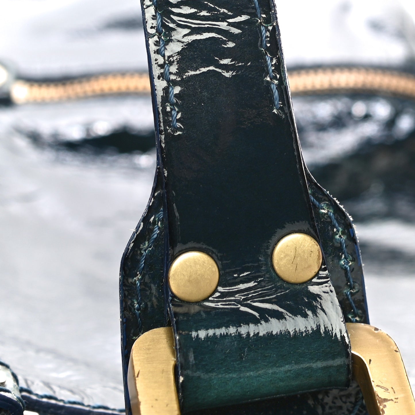 Patent Suede Mona Tote Green