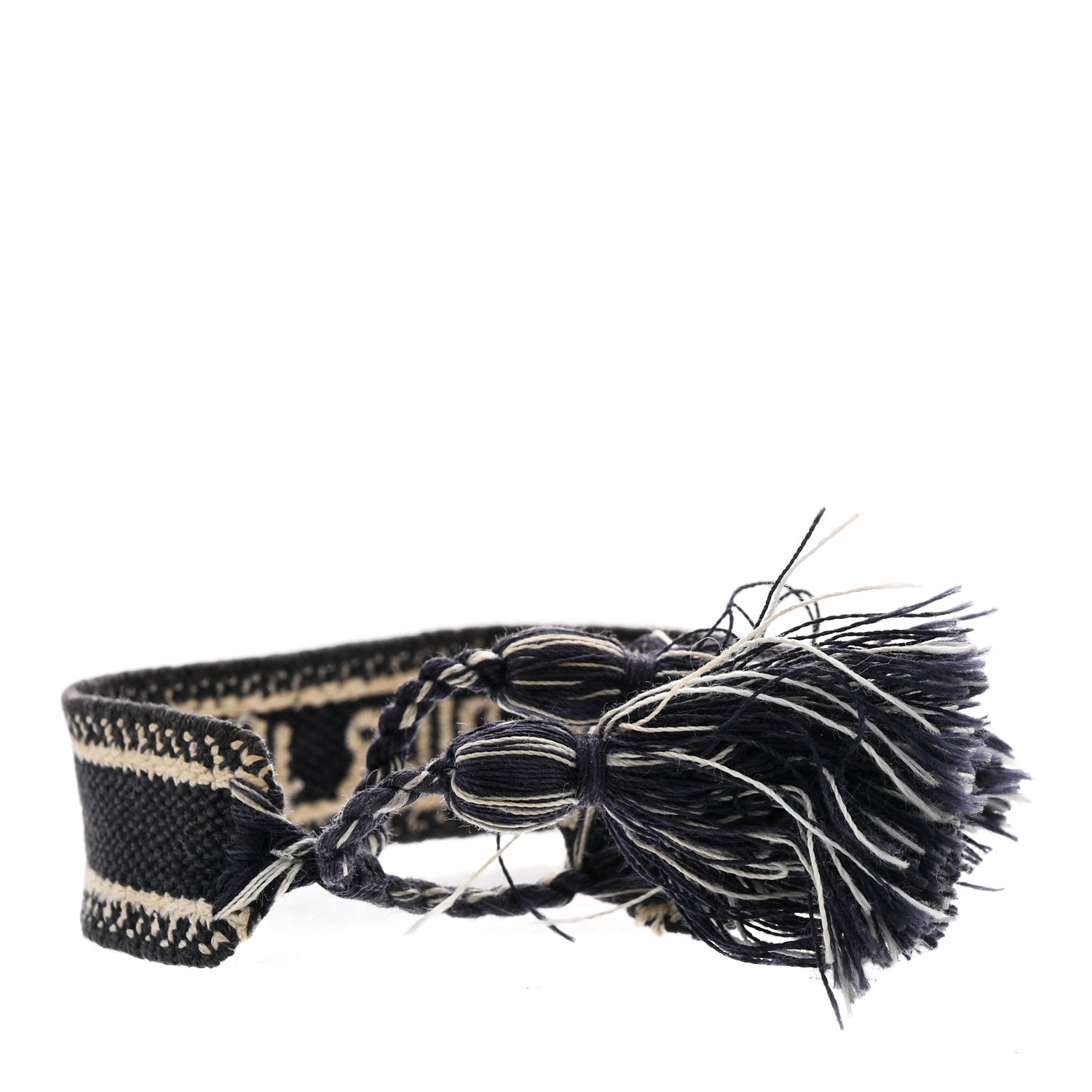 Christian Dior Woven Cotton J'Adior Friendship Bracelet Black 3 of 4