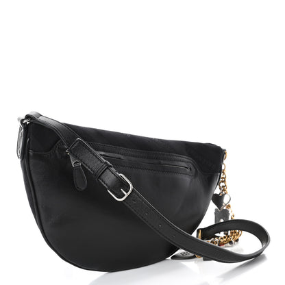 Balenciaga Canvas Jacquard Diagonal Allover Logo XS Souvenir Belt Bag Black 2 of 6