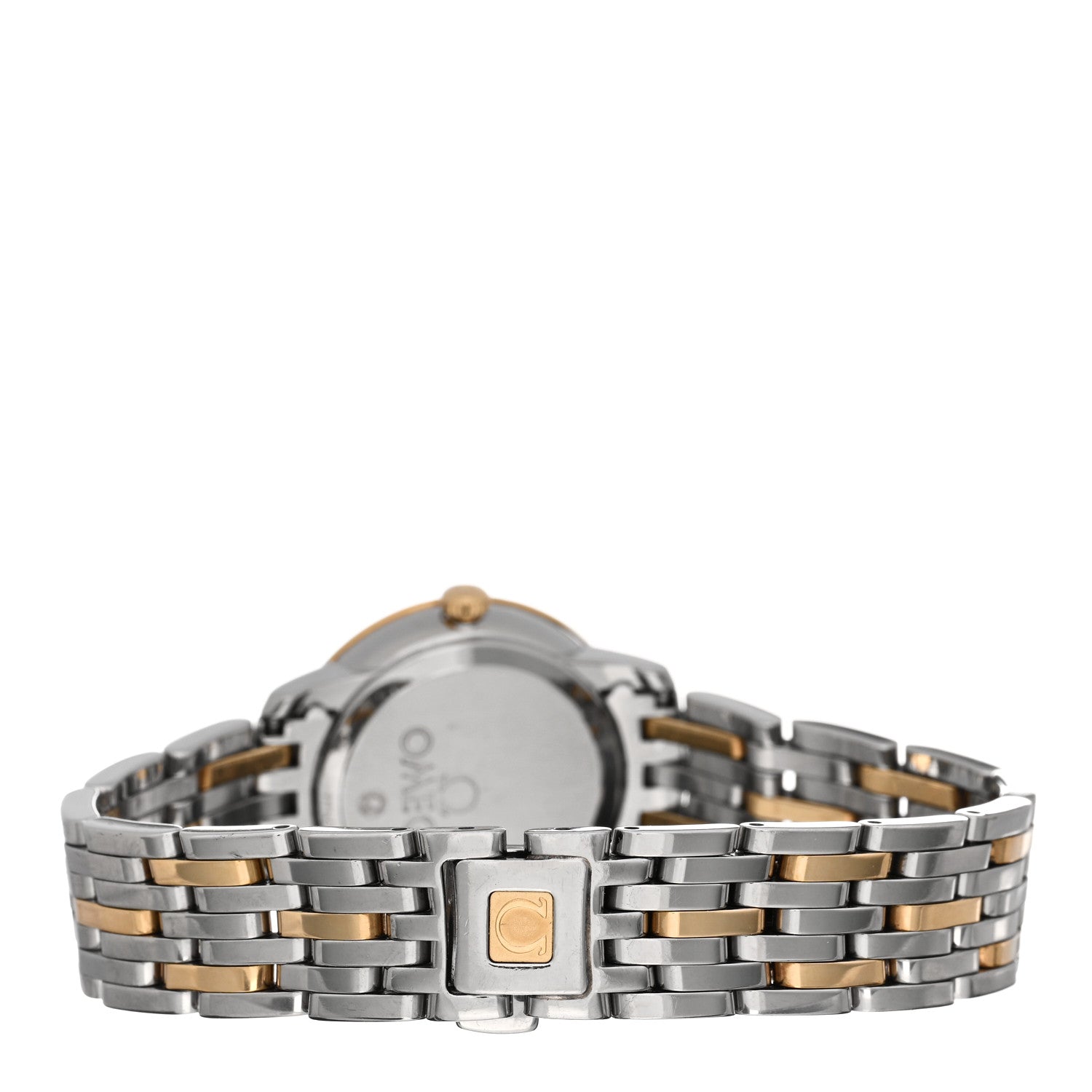 Omega Stainless Steel 18K Yellow Gold Diamond Mother of Pearl 24mm De Ville Prestige Quartz Watch 424.20.24.60.55.001 3 of 5