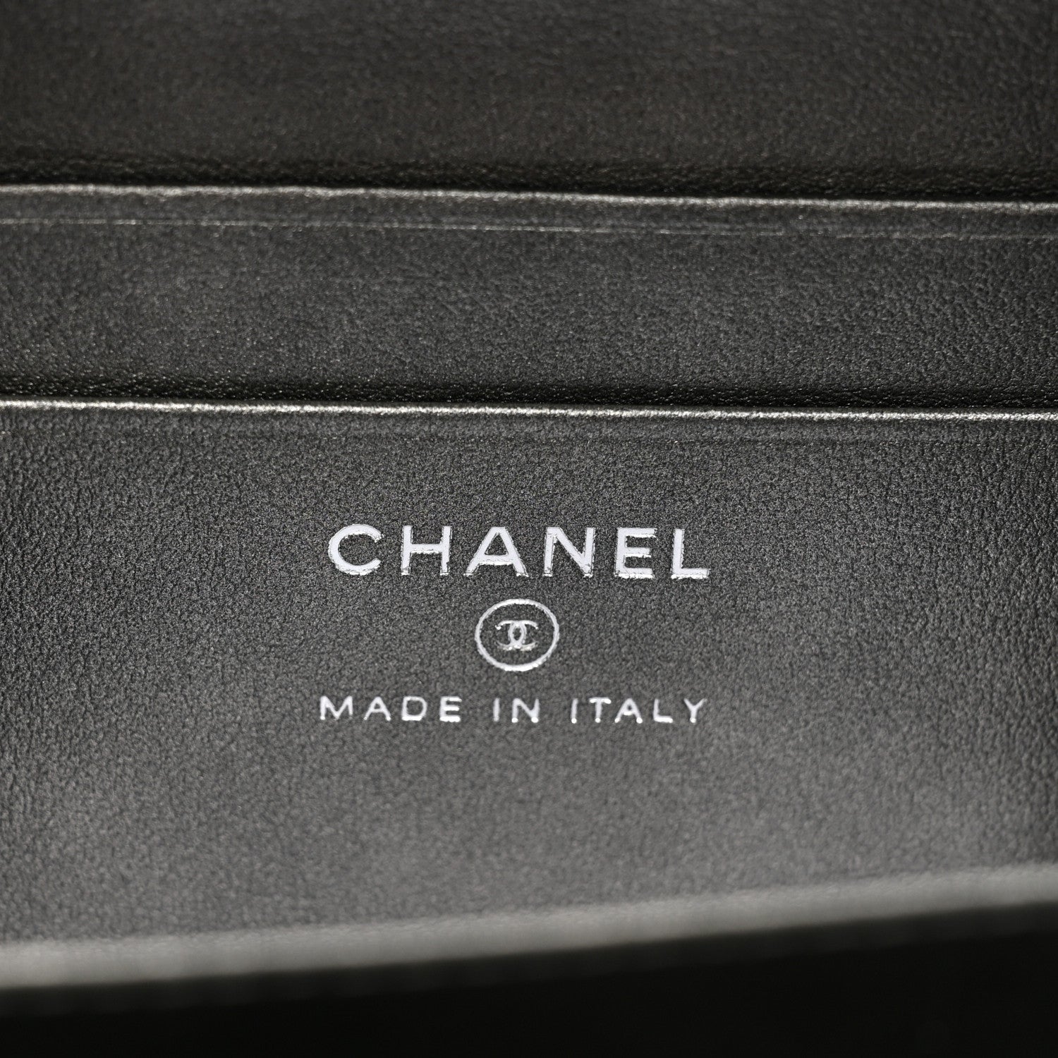 Chanel Metallic Caviar Quilted CC Filigree Vanity Clutch With Chain Dark Silver 7 of 9
